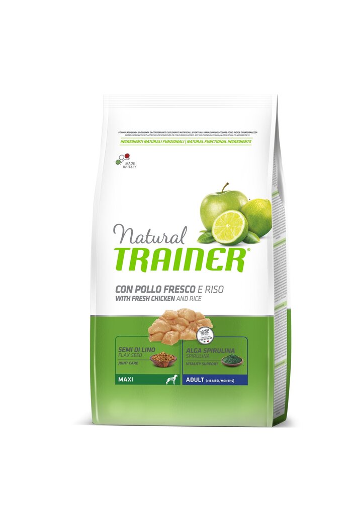 Trainer Natural suurt tõugu kutsikatele kanaga Adult Maxi, 12 kg hind ja info | Kuivtoit koertele | kaup24.ee