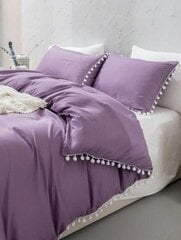 Pom Pom Decor voodipesukomplekt (220x240 cm), 3 osa, violetne hind ja info | Voodipesukomplektid | kaup24.ee