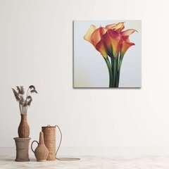 Seinapilt Punaste lillede kimp цена и информация | Картины, живопись | kaup24.ee