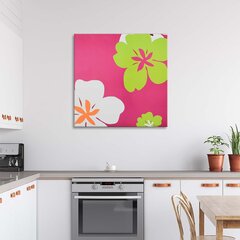 Seinapilt Lillegraafika roosal taustal цена и информация | Картины, живопись | kaup24.ee