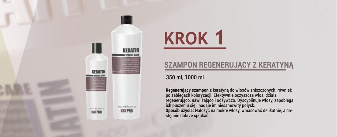 Restruktureeriv šampoon kahjustatud juustele keratiiniga KayPro, 350 ml цена и информация | Šampoonid | kaup24.ee