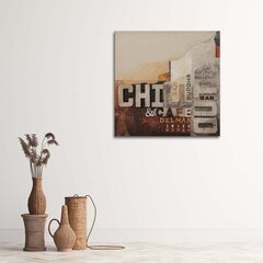 Seinapilt Chill-out abstraktsioon raidkirjadega цена и информация | Картины, живопись | kaup24.ee