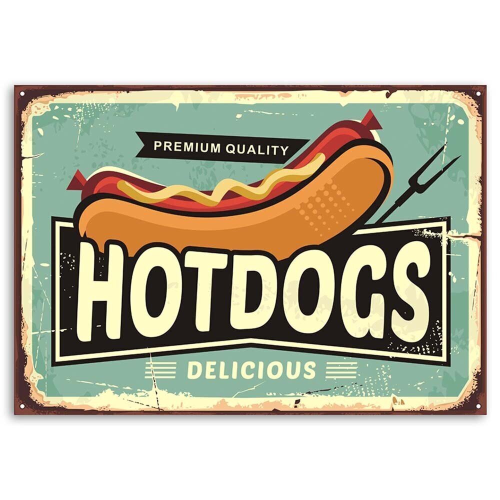 Seinapilt Retro hot dog hind ja info | Seinapildid | kaup24.ee