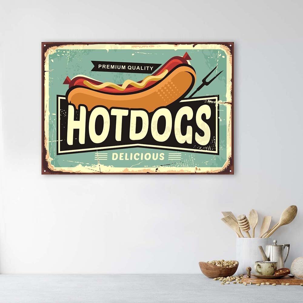 Seinapilt Retro hot dog hind ja info | Seinapildid | kaup24.ee