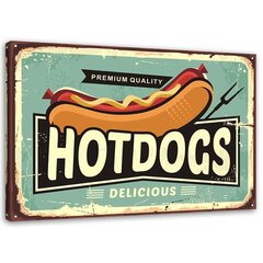 Seinapilt Retro hot dog цена и информация | Картины, живопись | kaup24.ee