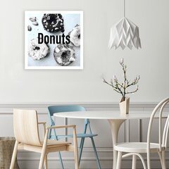 Печать холста, черно -белые пончики 29,99 цена и информация | Картины, живопись | kaup24.ee