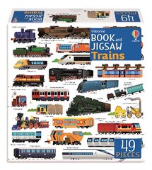 Usborne Book and Jigsaw Trains hind ja info | Väikelaste raamatud | kaup24.ee