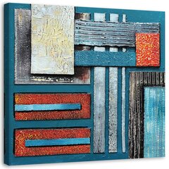 Seinapildid, Abstraktne sinise värvitud цена и информация | Картины, живопись | kaup24.ee