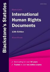 Blackstone's International Human Rights Documents 13th Revised edition hind ja info | Majandusalased raamatud | kaup24.ee