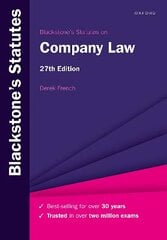 Blackstone's Statutes on Company Law 27th Revised edition hind ja info | Majandusalased raamatud | kaup24.ee