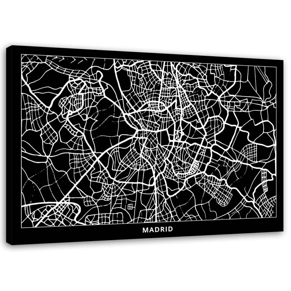 Seinapilt Madrid - linnakaart hind ja info | Seinapildid | kaup24.ee