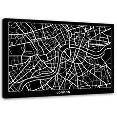 Seinapilt London – linnakaart цена и информация | Картины, живопись | kaup24.ee