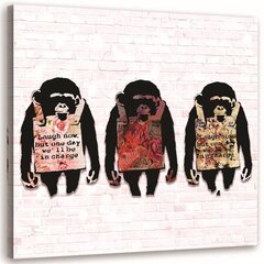 Seinapilt Banksy 3 ahvi цена и информация | Картины, живопись | kaup24.ee