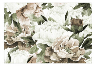 Фотообои с инструментом и клеем - Красивые цветущие пионы, 350x256 см цена и информация | Фотообои | kaup24.ee