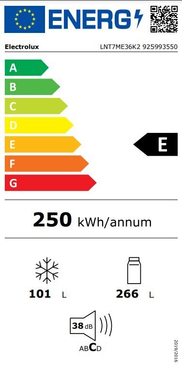 Electrolux LNT7ME36K2 цена и информация | Külmkapid | kaup24.ee