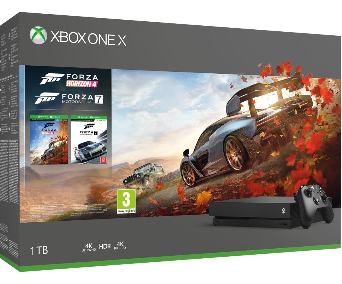 Microsoft Xbox One X 1TB + Forza Horizon 4 + Forza Motorsport 7 hind ja info | Mängukonsoolid | kaup24.ee