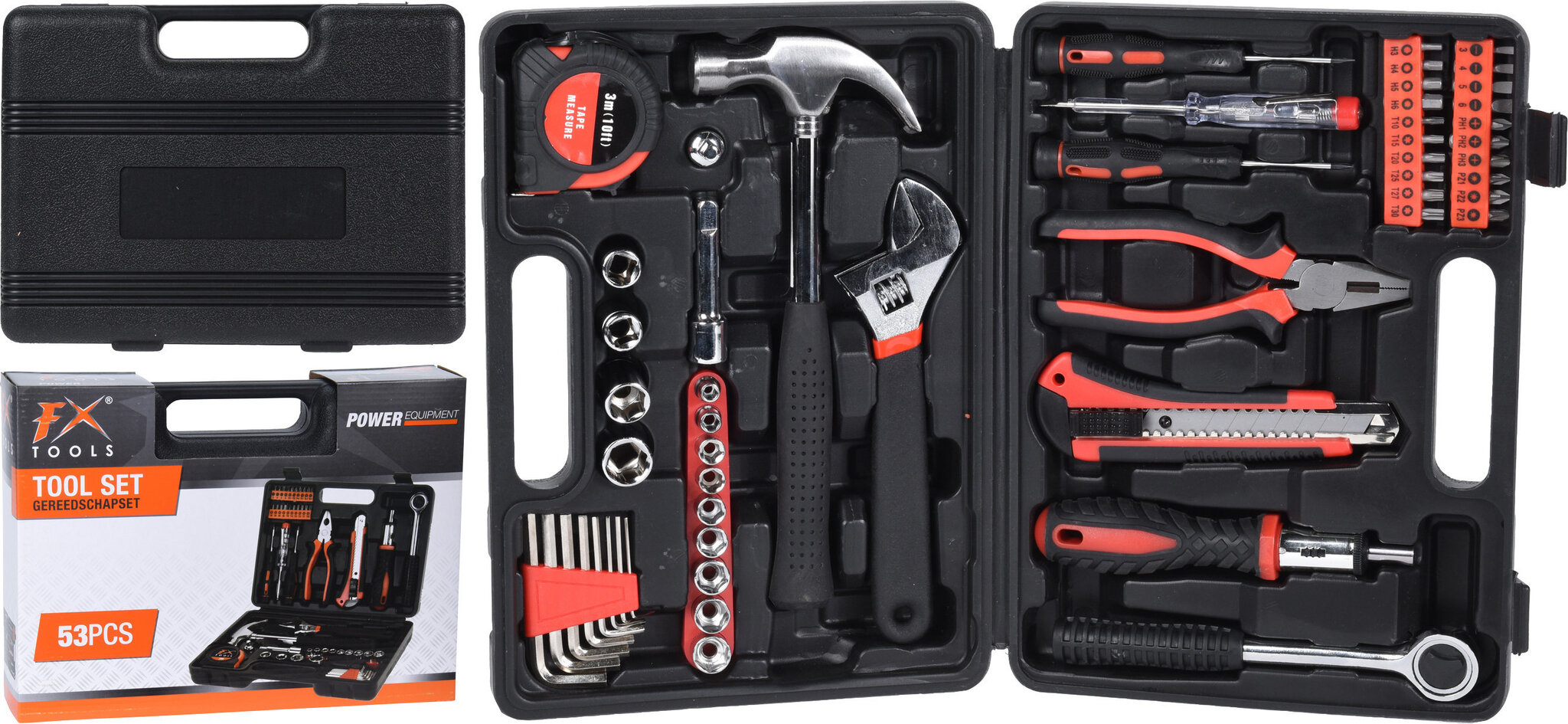 FX tools tööriistakomplekt, 53 tk цена и информация | Käsitööriistad | kaup24.ee