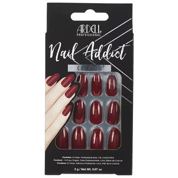 Kunstküüned Ardell Nail Addict Sip Of Wine (24 tk) цена и информация | Maniküüri ja pediküüri tarvikud | kaup24.ee