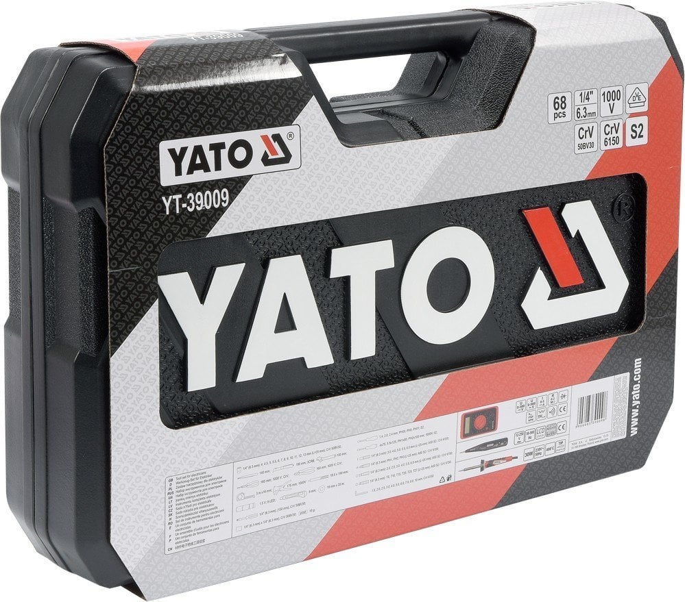 Yato elektrikute tööriistakomplekt YT-39009, 68 tk hind ja info | Käsitööriistad | kaup24.ee