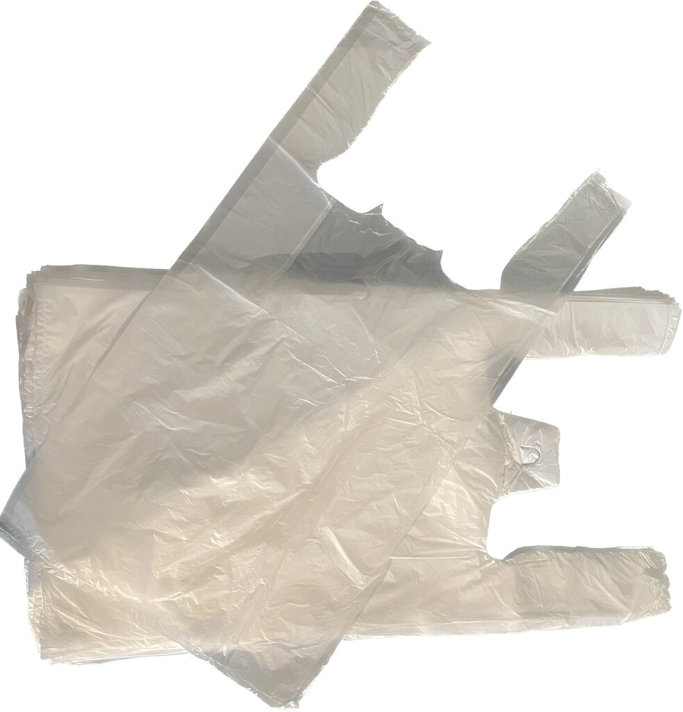 Kott käepidemetega, valge, HDPE, 250+(2x60)х470 mm, 500 tk hind ja info | Toidu säilitusnõud | kaup24.ee