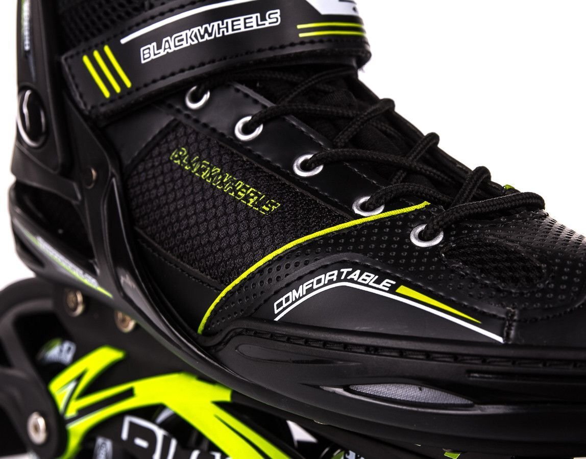 Rulluisud Blackwheels Slalom, must/roheline цена и информация | Rulluisud ja tarvikud | kaup24.ee