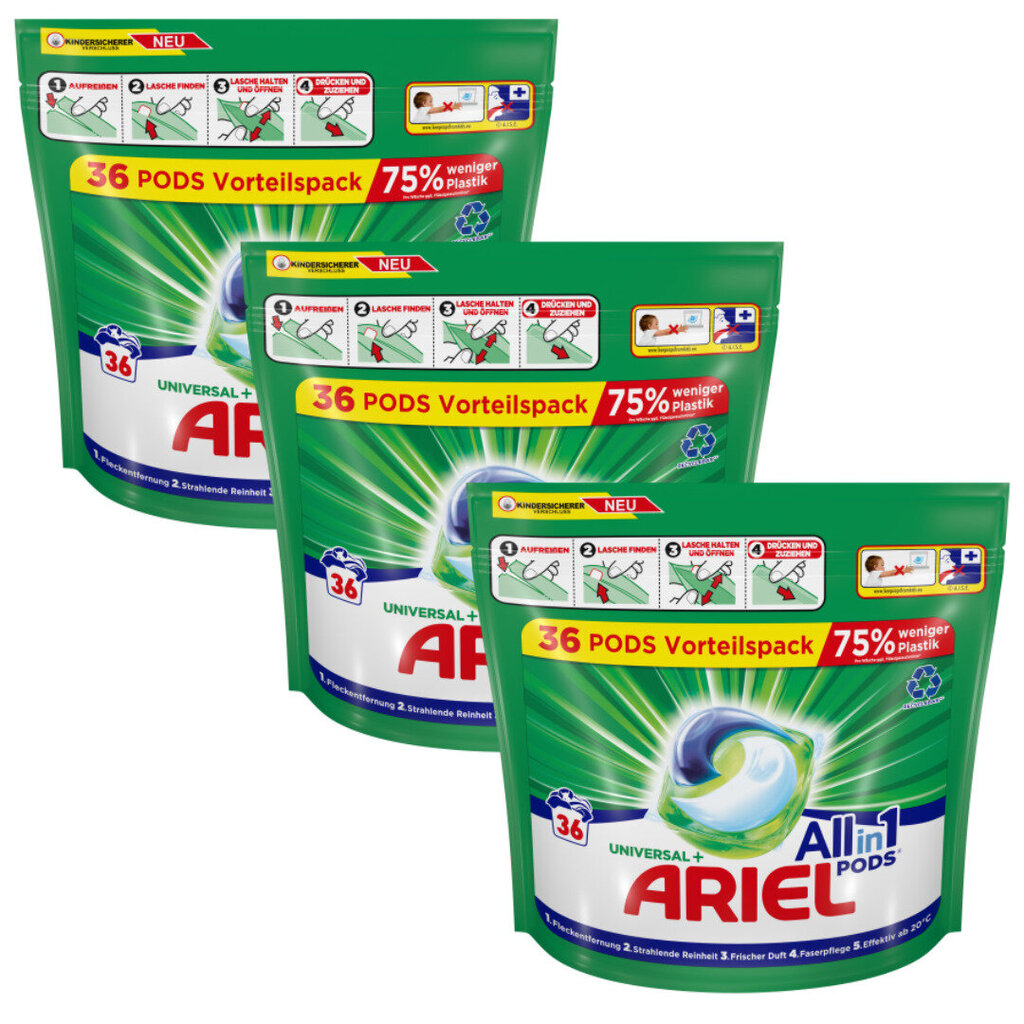Ariel All in1 Universal + Pesukapslid 108tk цена и информация | Pesuvahendid | kaup24.ee