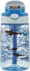 Lastepudel Contigo Easy Clean 420ml Blue Sharks, 2127476 hind ja info | Joogipudelid | kaup24.ee
