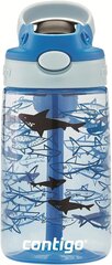 Детская бутылка Contigo Easy Clean 420ml Blue Sharks, 2127476 цена и информация | Фляги для воды | kaup24.ee