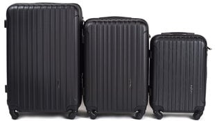 Комплект из 3 чемоданов Wings 2011-3, черный цена и информация | Чемоданы, дорожные сумки | kaup24.ee