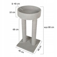 Kraapimispuu Makspol 80x40x40cm, hall цена и информация | Когтеточки | kaup24.ee