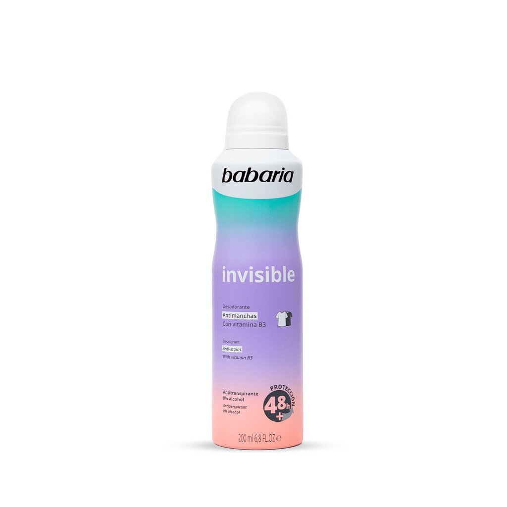 Deodorant Invisible Babaria, 48h, 200ml hind ja info | Deodorandid | kaup24.ee