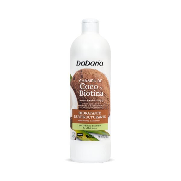 Šampoon Coco & Biotina Babaria, 700ml hind ja info | Šampoonid | kaup24.ee