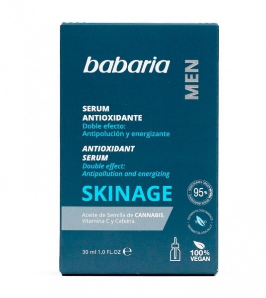 Näoseerum Babaria Men, Skinage Antioxidant, 30ml цена и информация | Näoõlid, seerumid | kaup24.ee