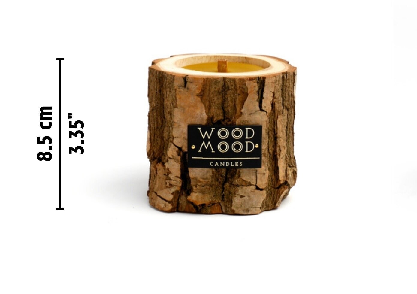 Küünal WoodMood Rocky Compact Coniferous 8.6cm, korduvkasutatav цена и информация | Küünlad, küünlajalad | kaup24.ee