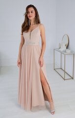 Naiste kleit Verona, beež цена и информация | Платья | kaup24.ee