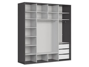 Шкаф BRW Flex, серый/черный цвет цена и информация | Шкафы | kaup24.ee