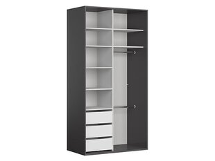 Шкаф BRW Flex, серый/черный цвет цена и информация | Шкафы | kaup24.ee