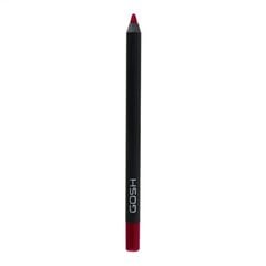 Huule kontuuri pliiats Gosh Velvet Touch 1,2 g, veekindel, 016 The Red цена и информация | Помады, бальзамы, блеск для губ | kaup24.ee