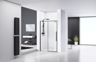 Душевые двери для ниши REA Solar black mat, 120x195 см цена и информация | Душевые двери и стены | kaup24.ee