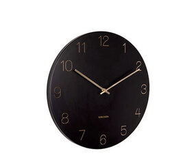 Настенные часы Charm Engraved Numbers ø40 cm, черный цена и информация | Часы | kaup24.ee