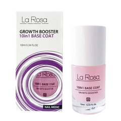 La Rosa Nail 10in1 Base Coat, УСИЛИТЕЛЬ РОСТА, 10 мл цена и информация | Лаки для ногтей, укрепители для ногтей | kaup24.ee