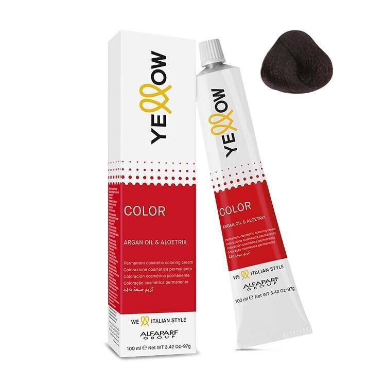 Juuksevärv Alfaparf Yellow Permanent Coloring Cream nr. 6.53 Keskmine mahagon kuldblond, 100 ml hind ja info | Juuksevärvid | kaup24.ee