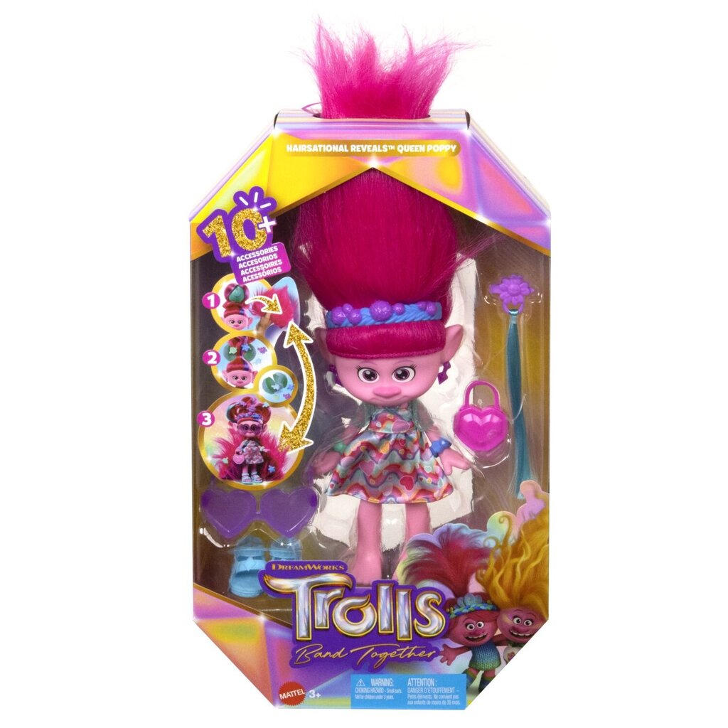 Trolls® moenukk Poppy HNF16 цена и информация | Tüdrukute mänguasjad | kaup24.ee