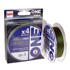 Плетеная леска IAM Number One Superior 4X navygreen 9.07 kg 0.2mm цена и информация | Лески | kaup24.ee