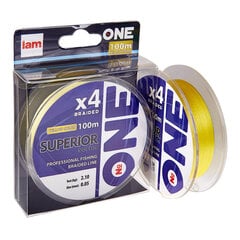 Плетеная леска IAM Number One Superior 4X yellow 2.10 kg 0.05mm цена и информация | Лески | kaup24.ee