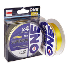 Плетеная леска IAM Number One Superior 4X yellow 2.27 kg 0.06mm цена и информация | Лески | kaup24.ee