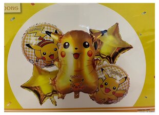 Õhupallikomplekt Pikachu pokemon, 5 tk. hind ja info | Õhupallid | kaup24.ee