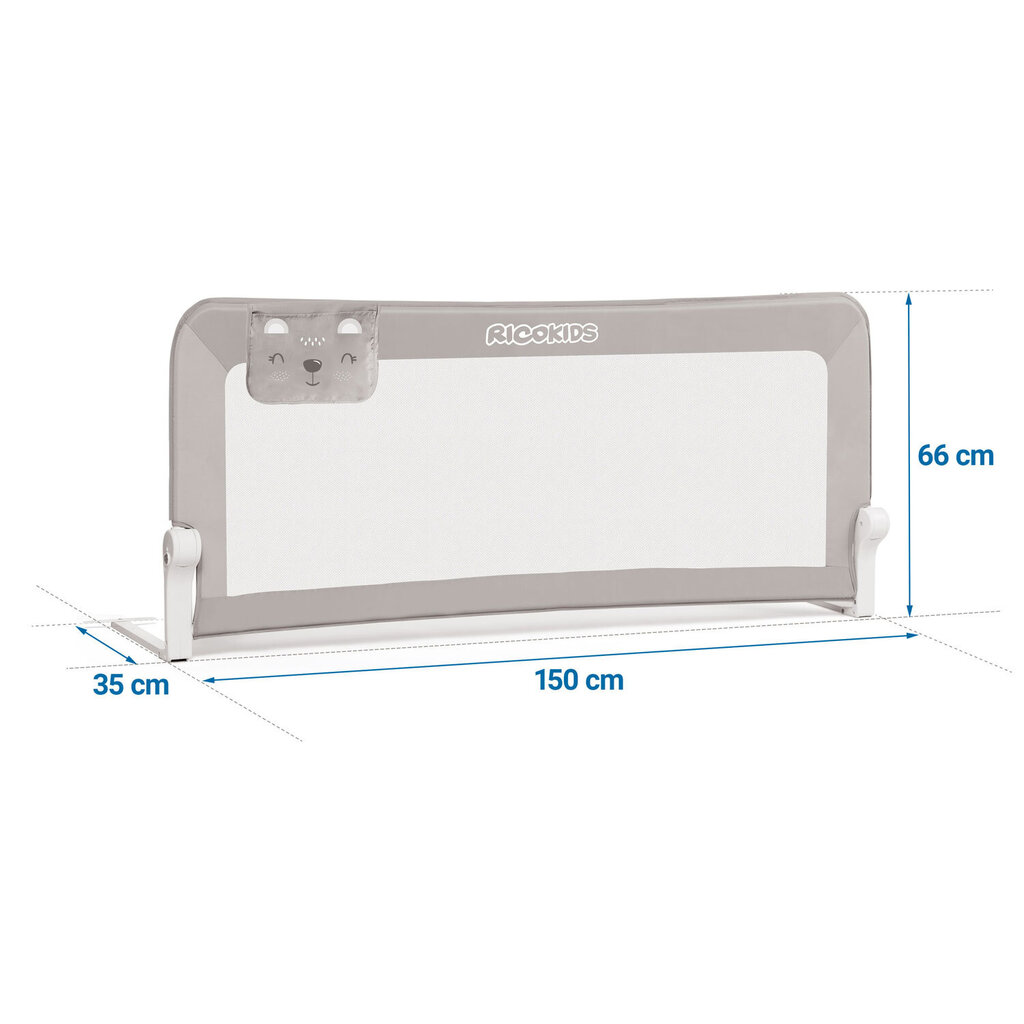 Voodikaitse - curb, 150x66x35 cm, hall hind ja info | Laste ohutustarvikud | kaup24.ee