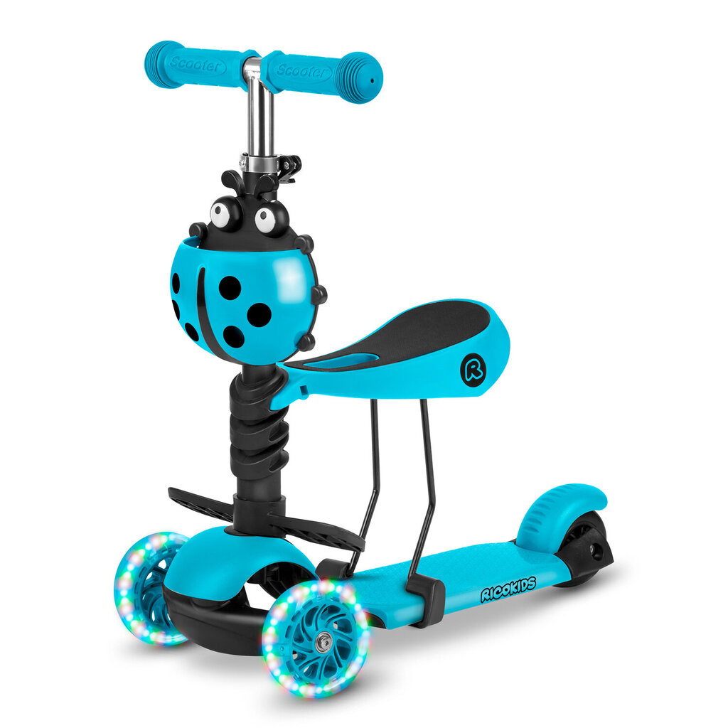 Ricokids Buggy kolmerattaline motoroller, türkiissinine hind ja info | Tõukerattad | kaup24.ee