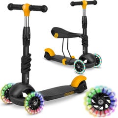 Ricokids Cubi kolmerattaline roller, must ja oranž цена и информация | Самокаты | kaup24.ee